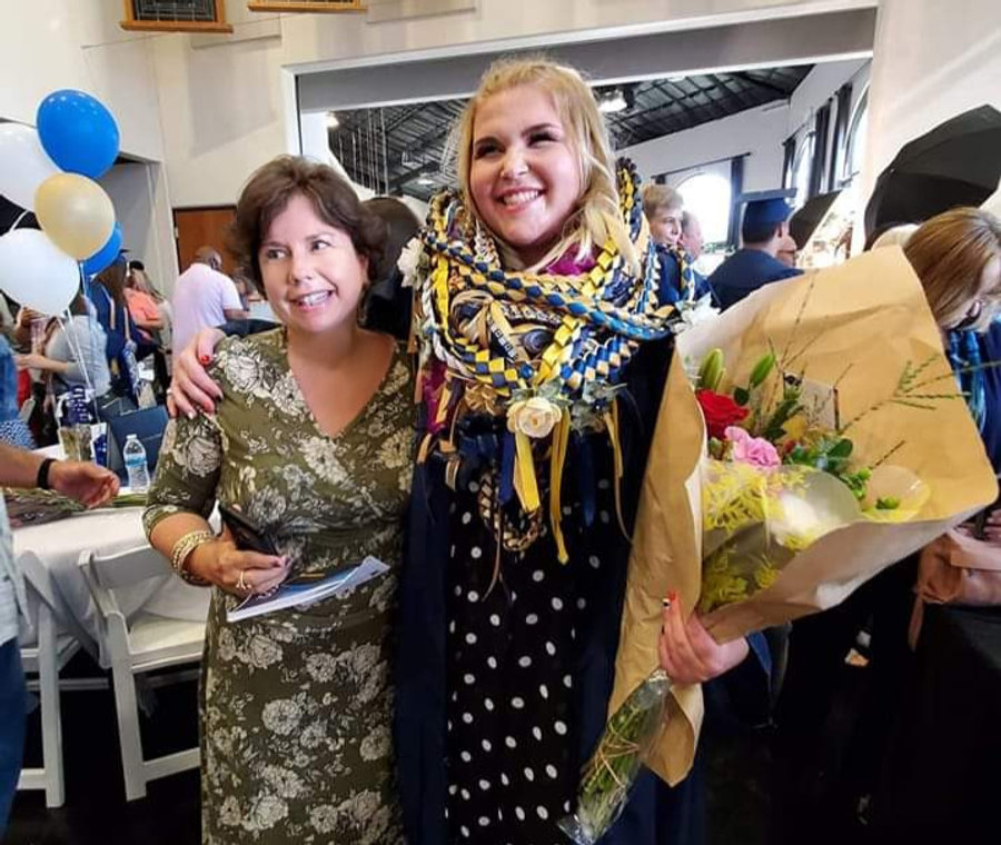 Mary and her daughter Alyssa at graduation